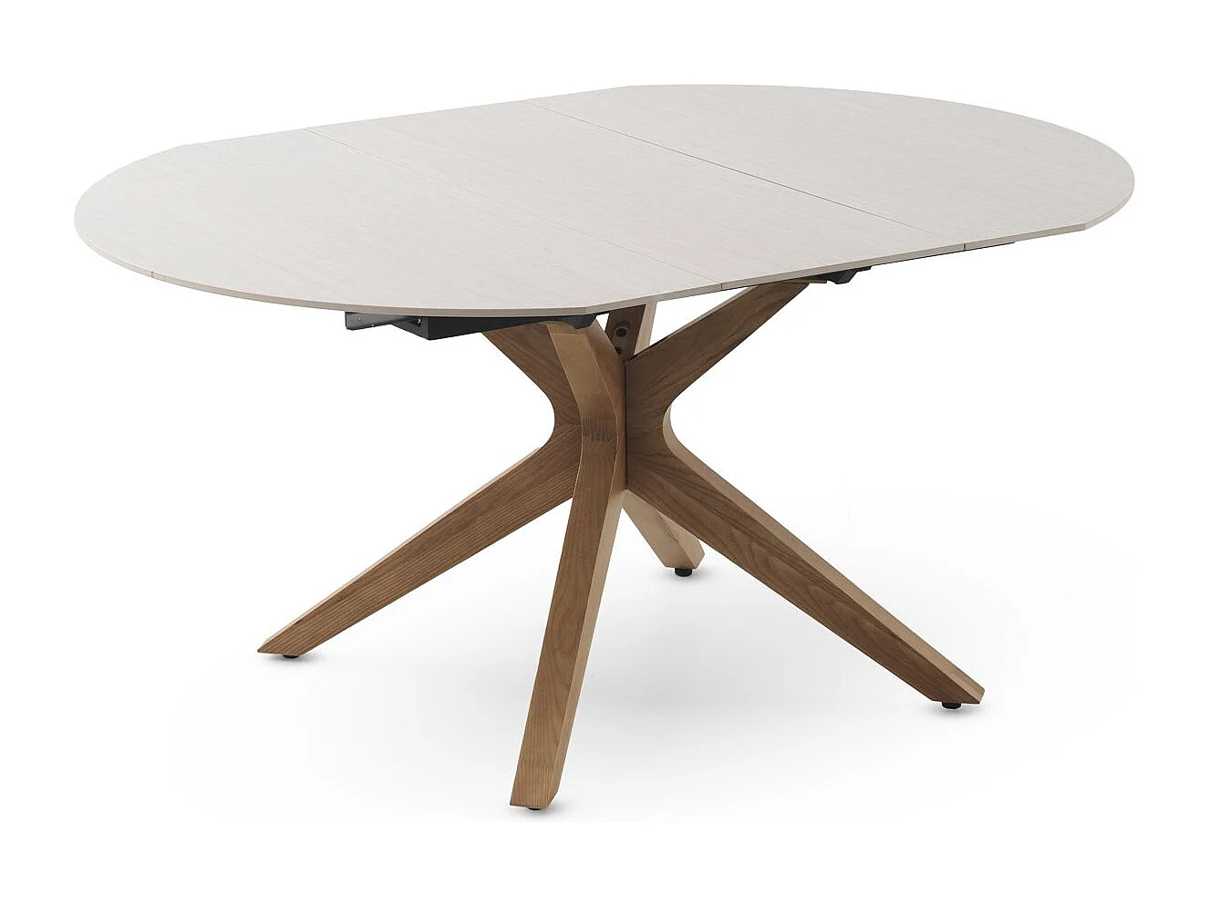 Table extensible 120/160x90 pieds en chêne et plateau en céramique