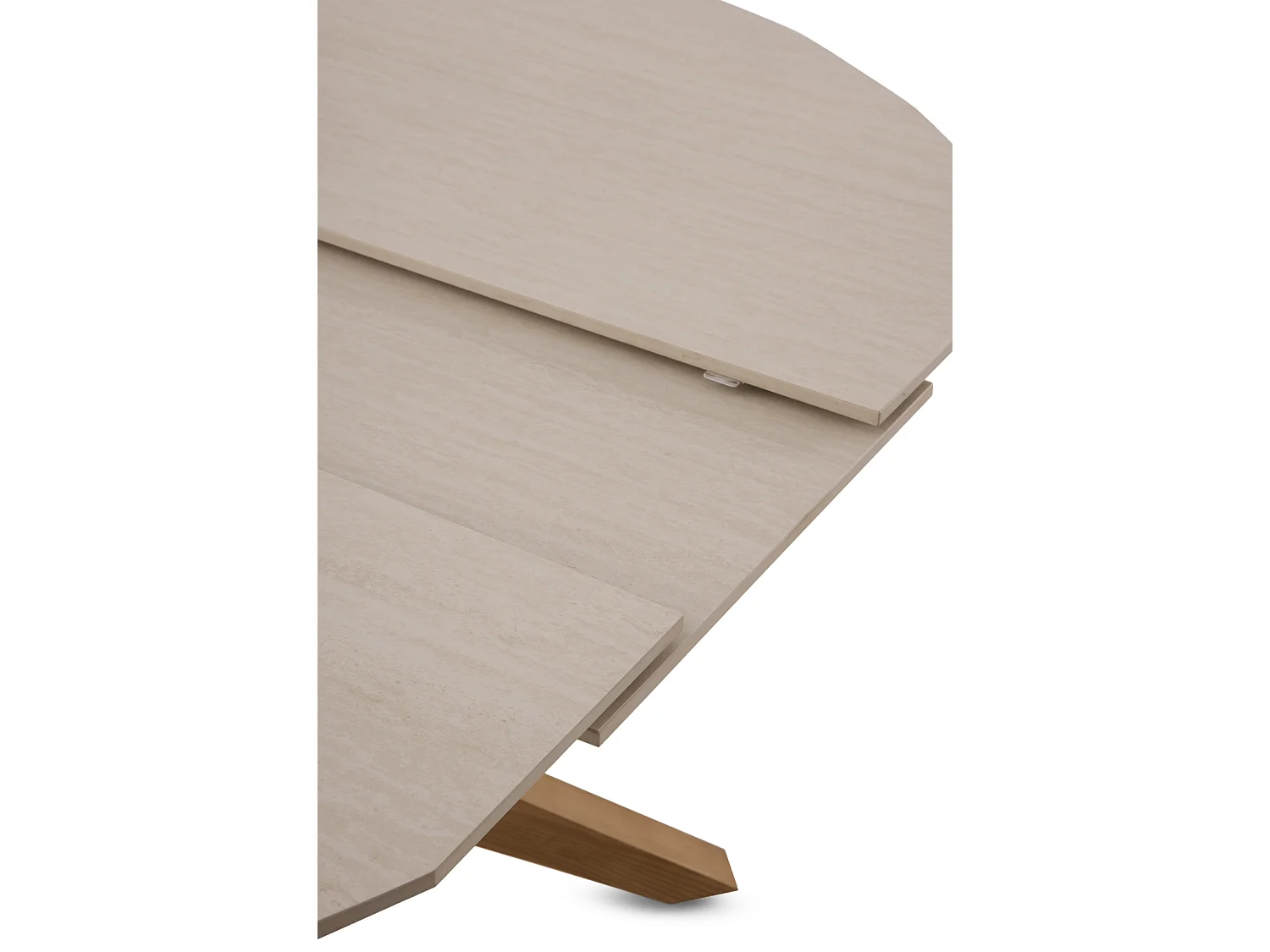 Table extensible 120/160x90 pieds en chêne et plateau en céramique