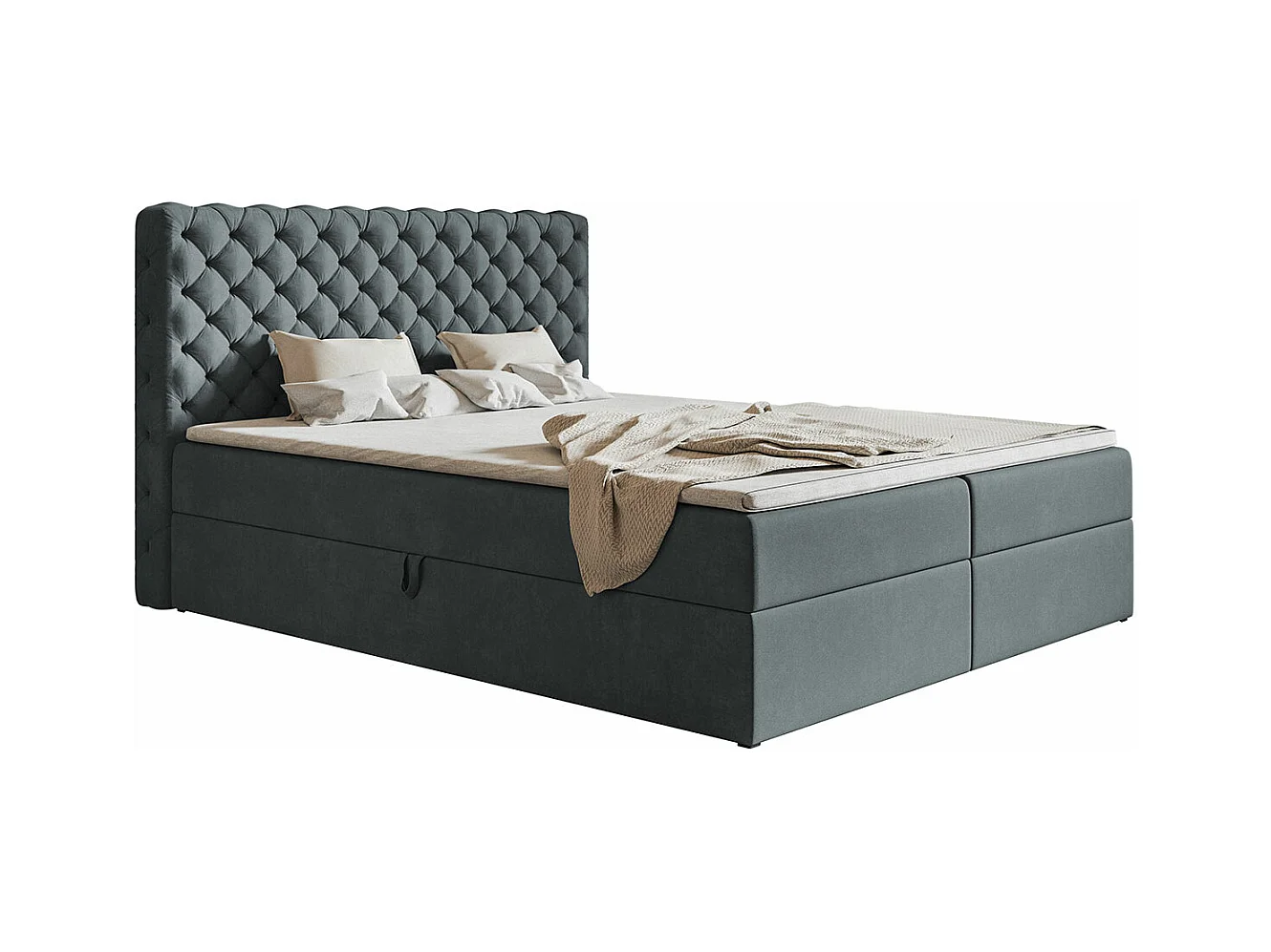 AX LIVING Boxspringbett Bonio VIII – 160 cm Breite, Schlafkomfort JS96