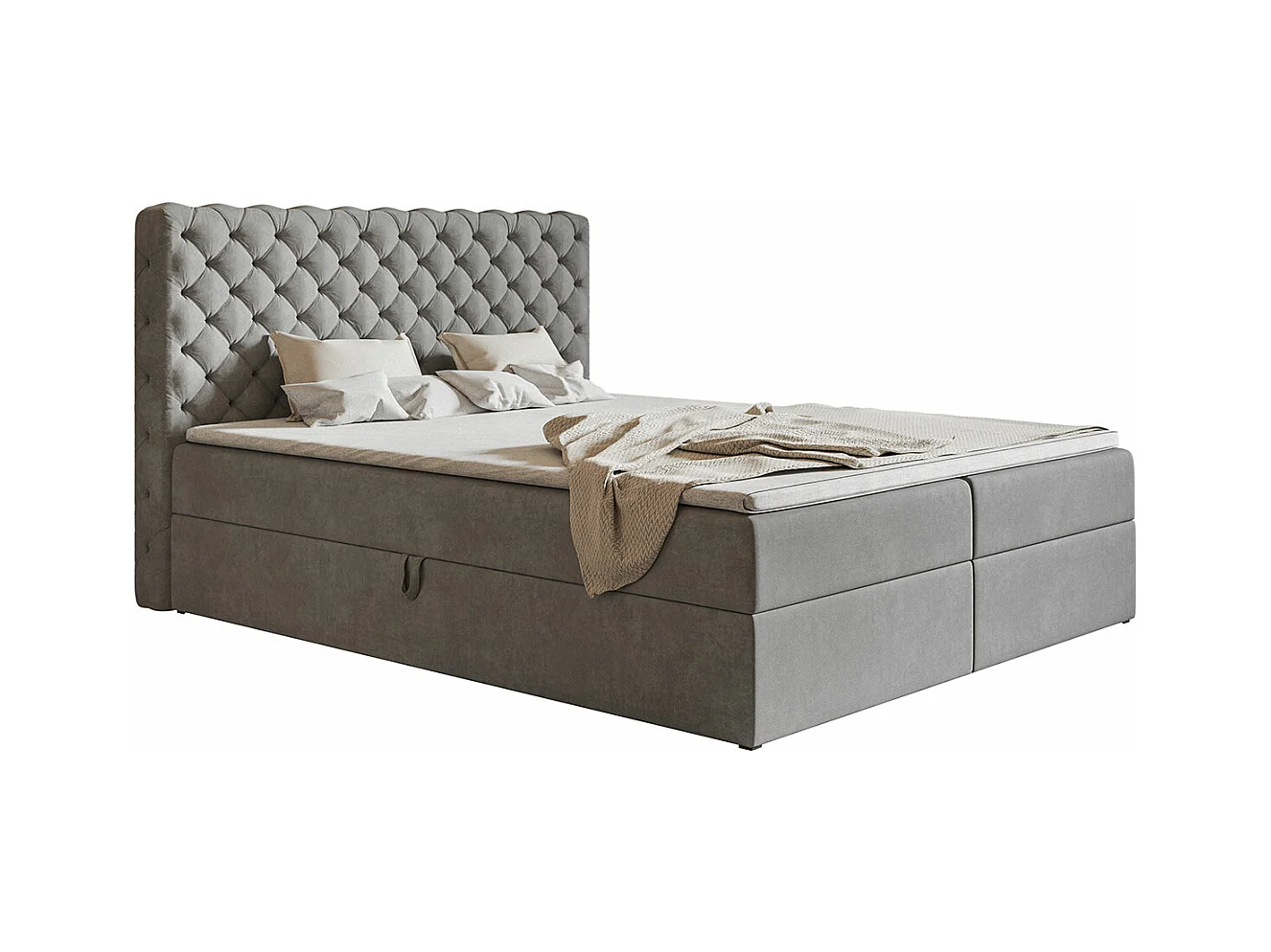 AX LIVING Boxspringbett Bonio VIII – 160cm Breite, Schlafkomfort JS90