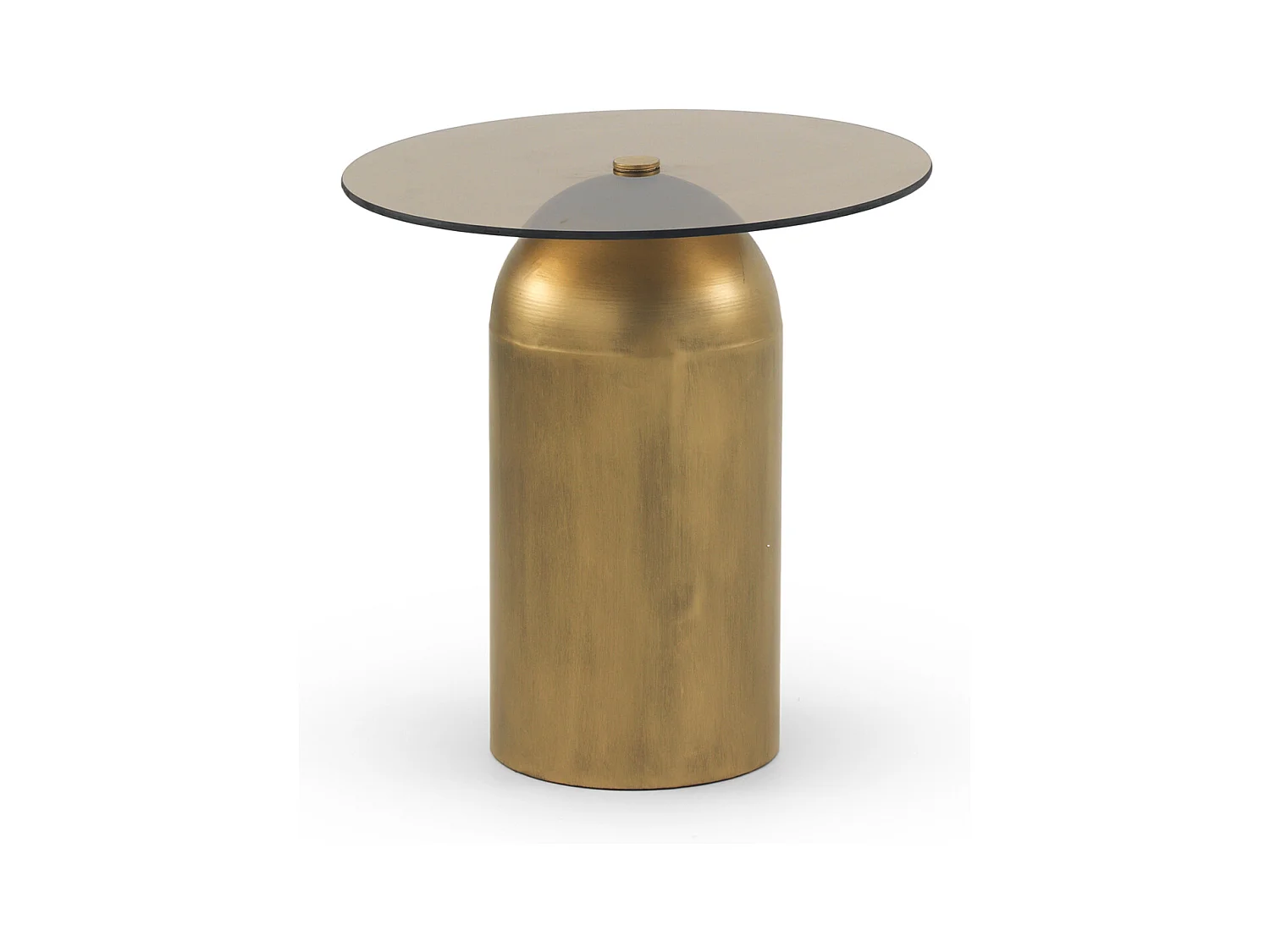 Table d'appoint en métal et verre