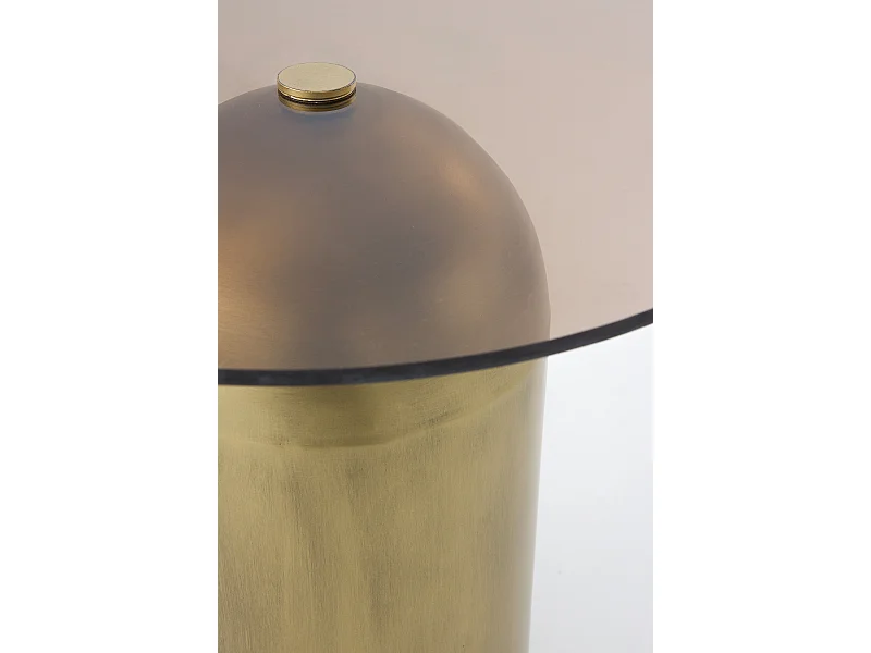 Beistelltisch aus Metall und Glas