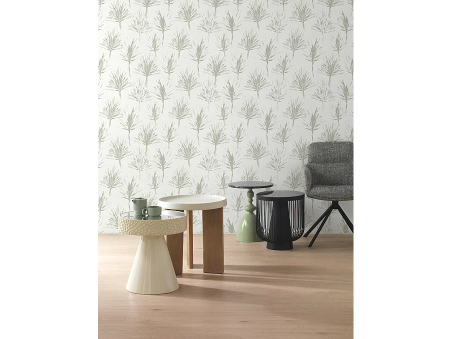 Table d'appoint en métal et marbre, couleur gris-vert