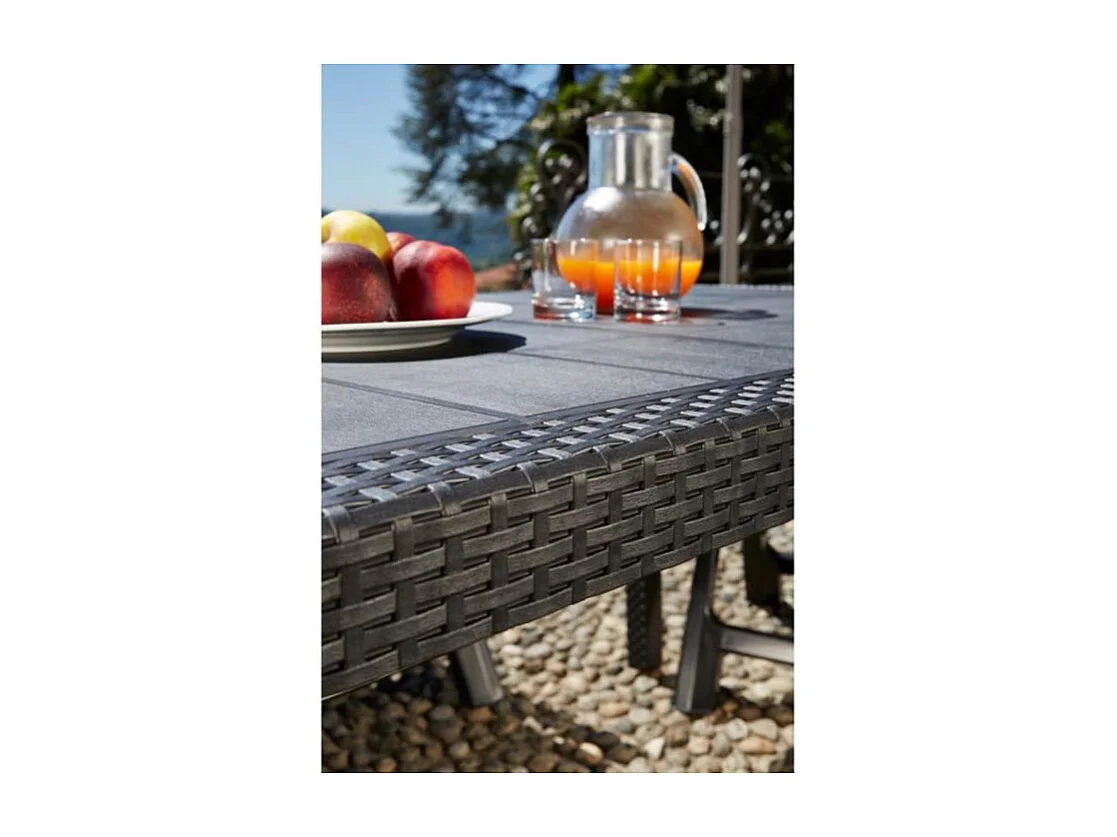 Mesa de jardín Prince resina 150 x 90 x 72 cm antracita