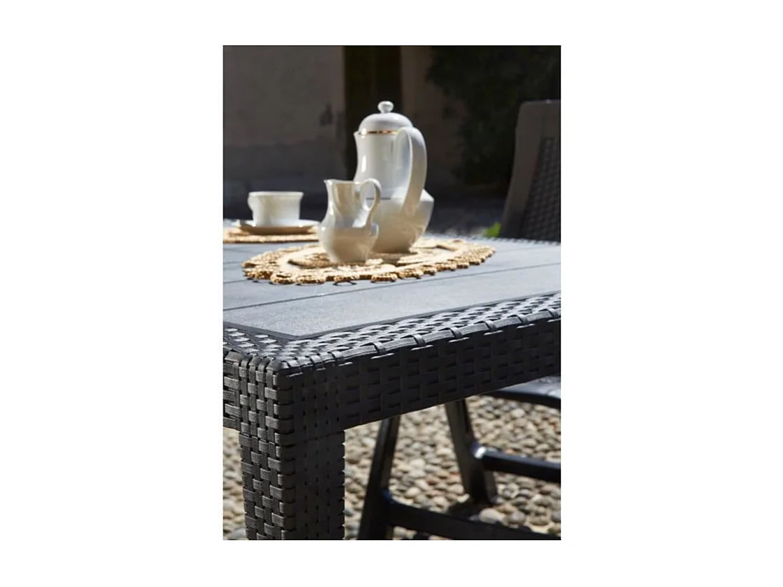 Mesa de jardín Prince resina 150 x 90 x 72 cm antracita