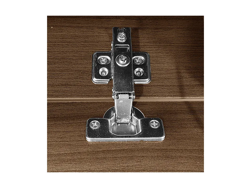 TV-meubel 180cm met deur en 2 nissen - Spaanplaat en MDF - max. belasting 60kg - Wit + Natuur