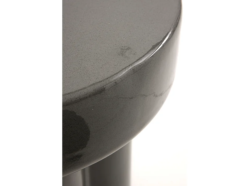 Hocker/Beistelltisch aus Keramik, Farbe grau