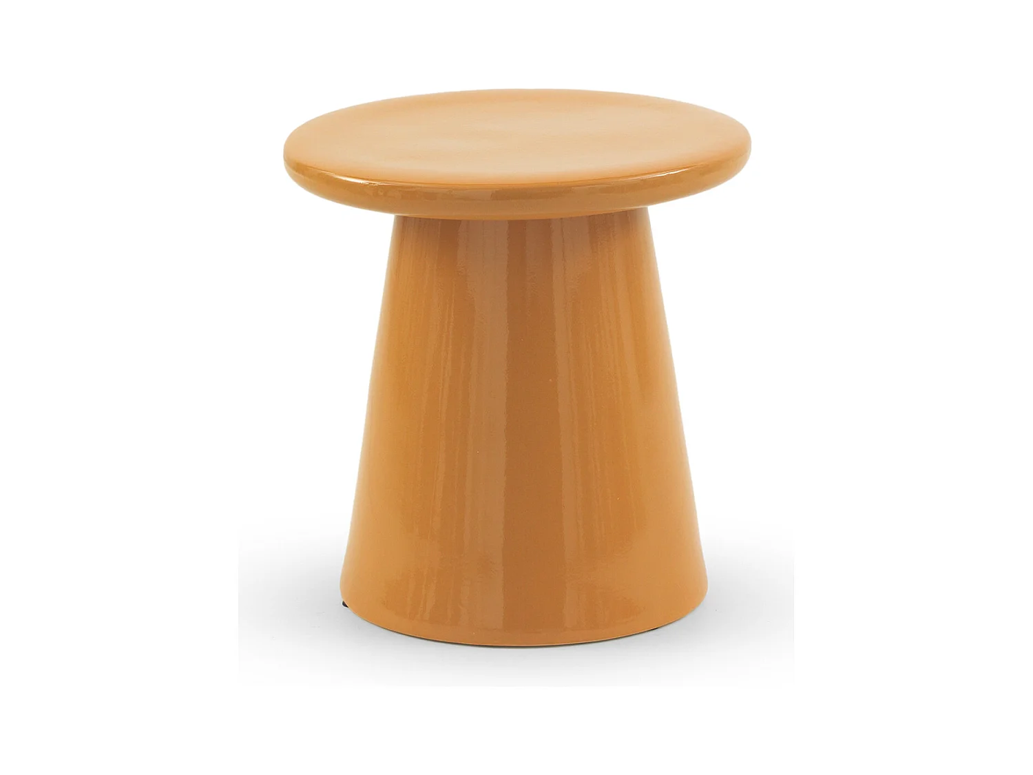 Tabouret / table d'appoint en céramique orange