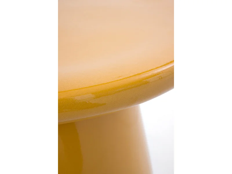 Banco / mesa de apoio em cerâmica laranja