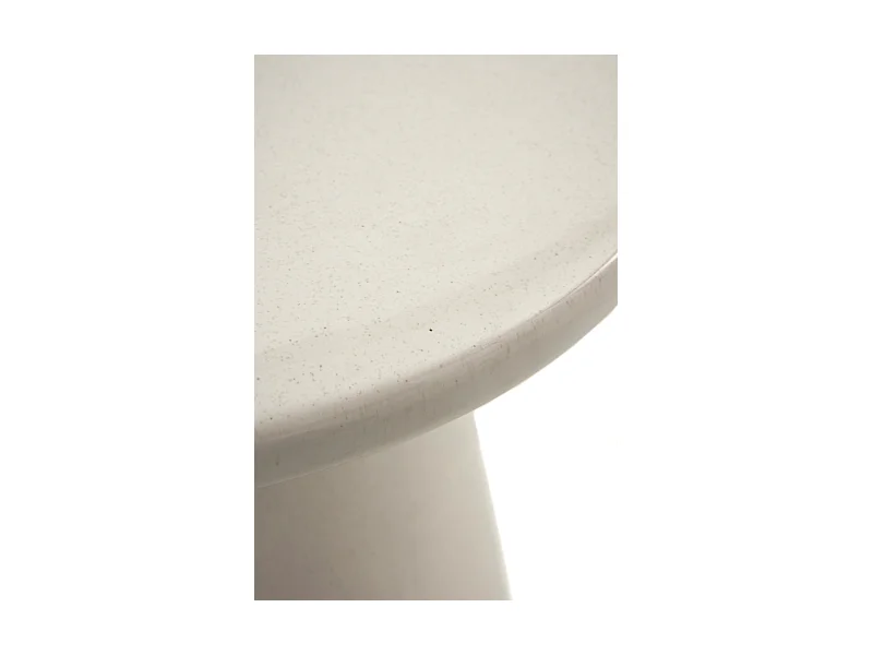 Hocker/Beistelltisch aus Keramik, weiß