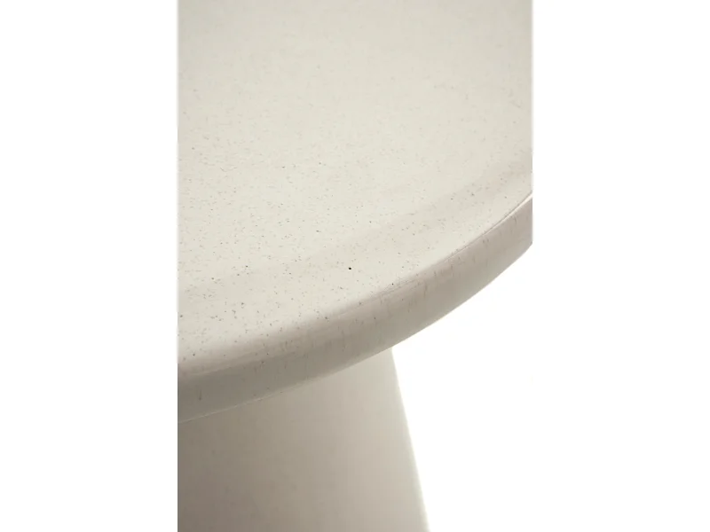 Hocker/Beistelltisch aus Keramik, weiß