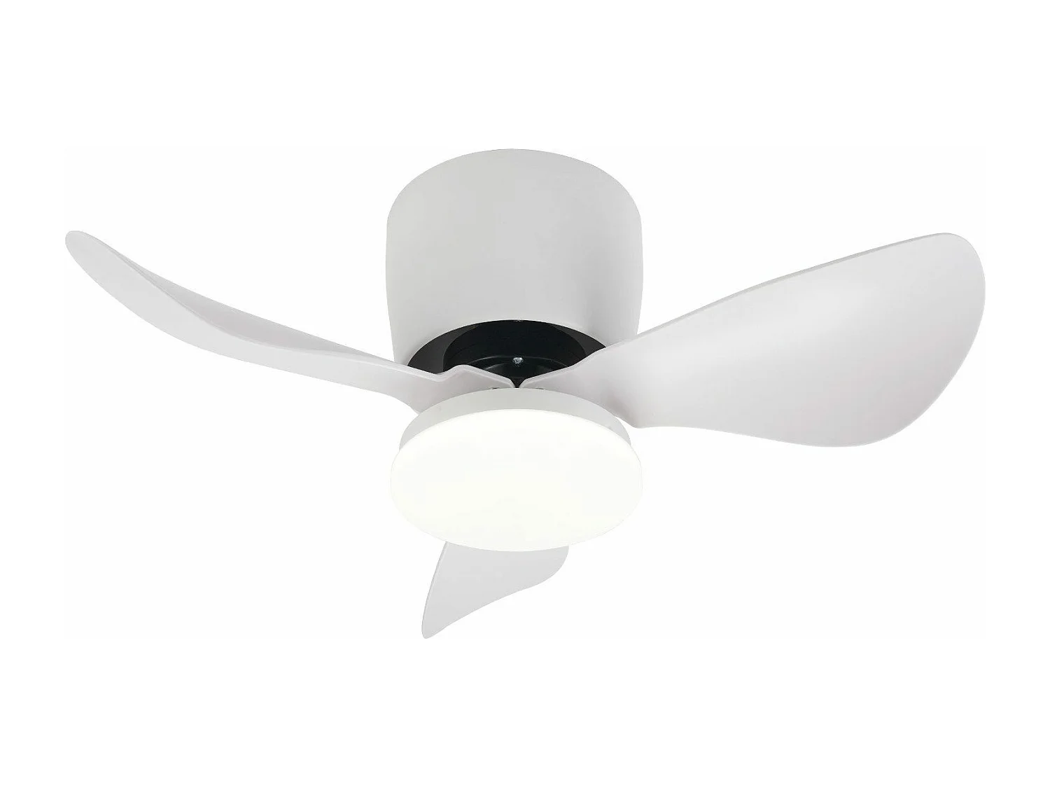 Ventilateur de plafond NETTLIFE avec éclairage, variateur, silencieux, 70 cm, LED, 23 W, blanc, été/hiver, minuterie 6 vitesses