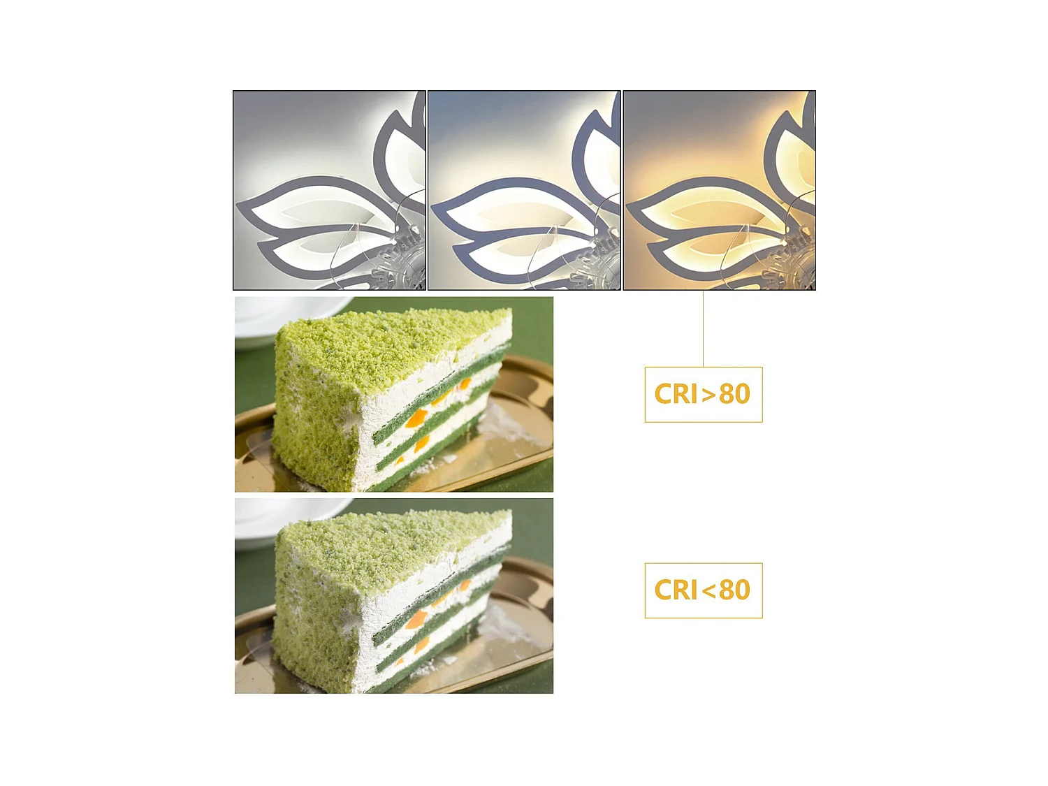 NETTLIFE Ventilateur de plafond avec éclairage et télécommande  - Lampe de plafond LED dimmable, fonction de timer , design créatif 6 lumières