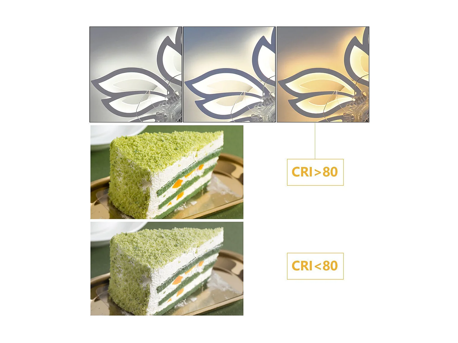 NETTLIFE Ventilateur de plafond avec éclairage et télécommande  - Lampe de plafond LED dimmable, fonction de timer , design créatif 6 lumières