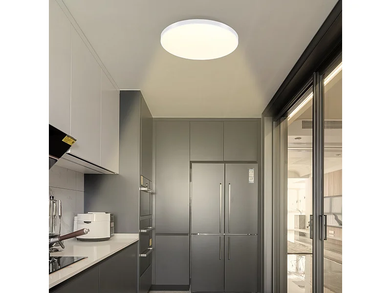 NETTLIFE LED Plafonnier  à intensité variable IP44 37 x 2,5 cm