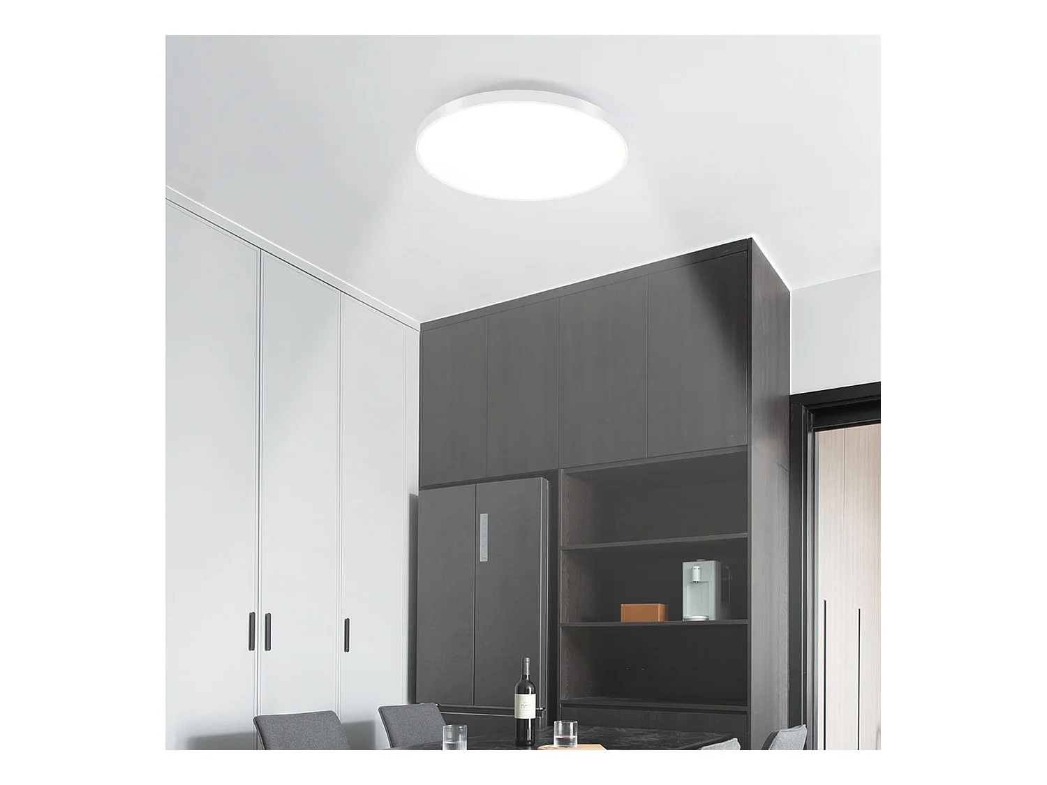 NETTLIFE LED Plafonnier  à intensité variable IP44 37 x 2,5 cm