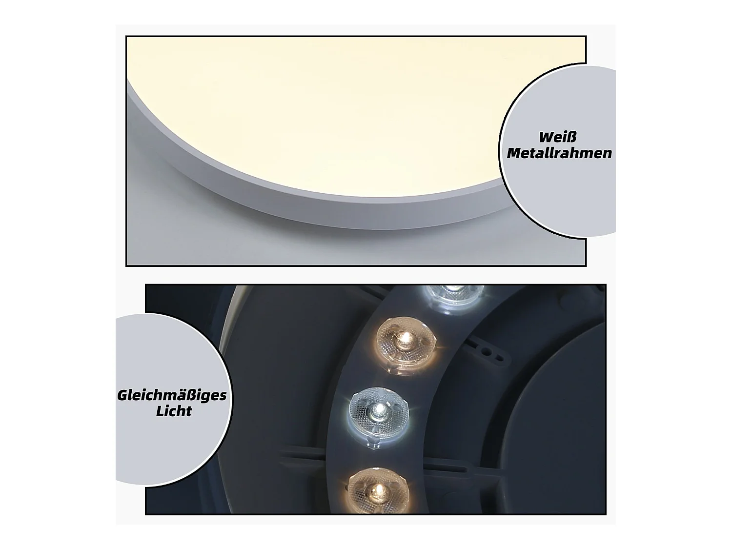 NETTLIFE LED Plafonnier  à intensité variable IP44 37 x 2,5 cm