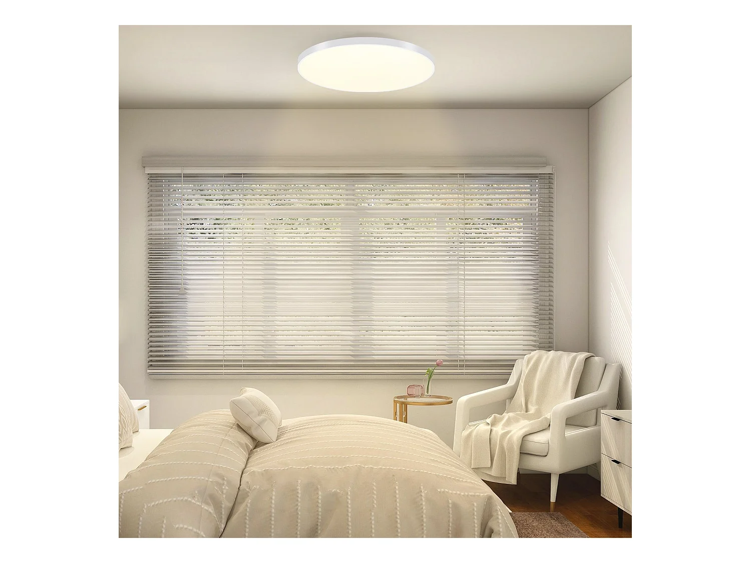 NETTLIFE LED ściemnialna lampa sufitowa IP44 37 x 2,5 cm