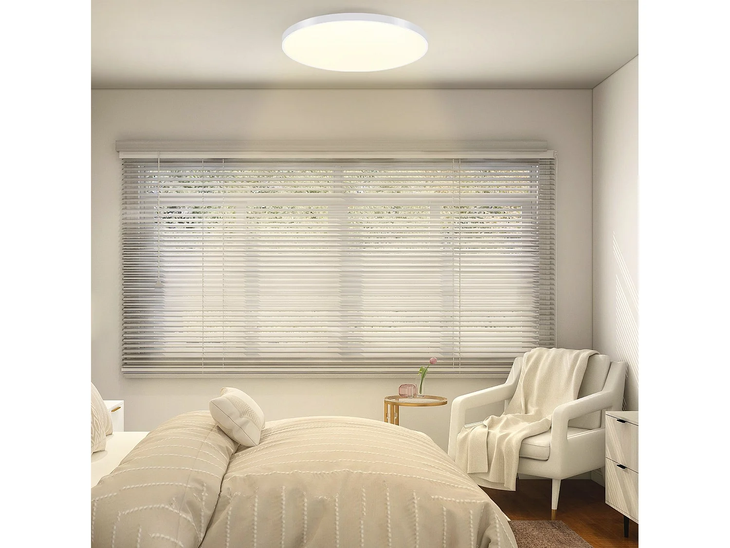 NETTLIFE LED-Deckenleuchte, dimmbar, IP44, 37 x 2,5 cm