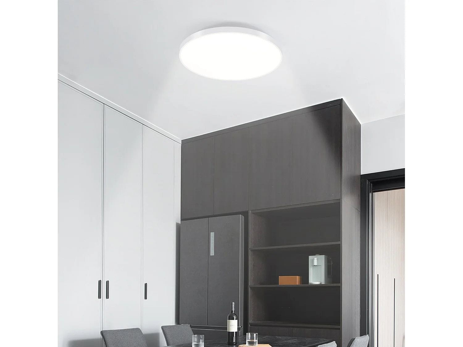 NETTLIFE LED-Deckenleuchte, dimmbar, IP44, 37 x 2,5 cm