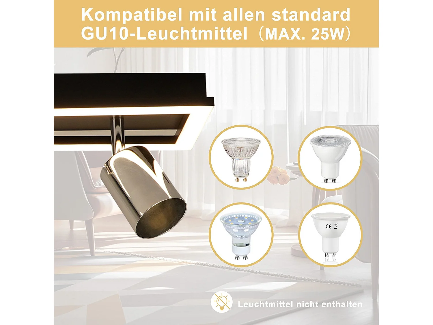 NETTLIFE 2-flammiger GU10 moderner warmweißer verstellbarer LED Deckenstrahler 12W