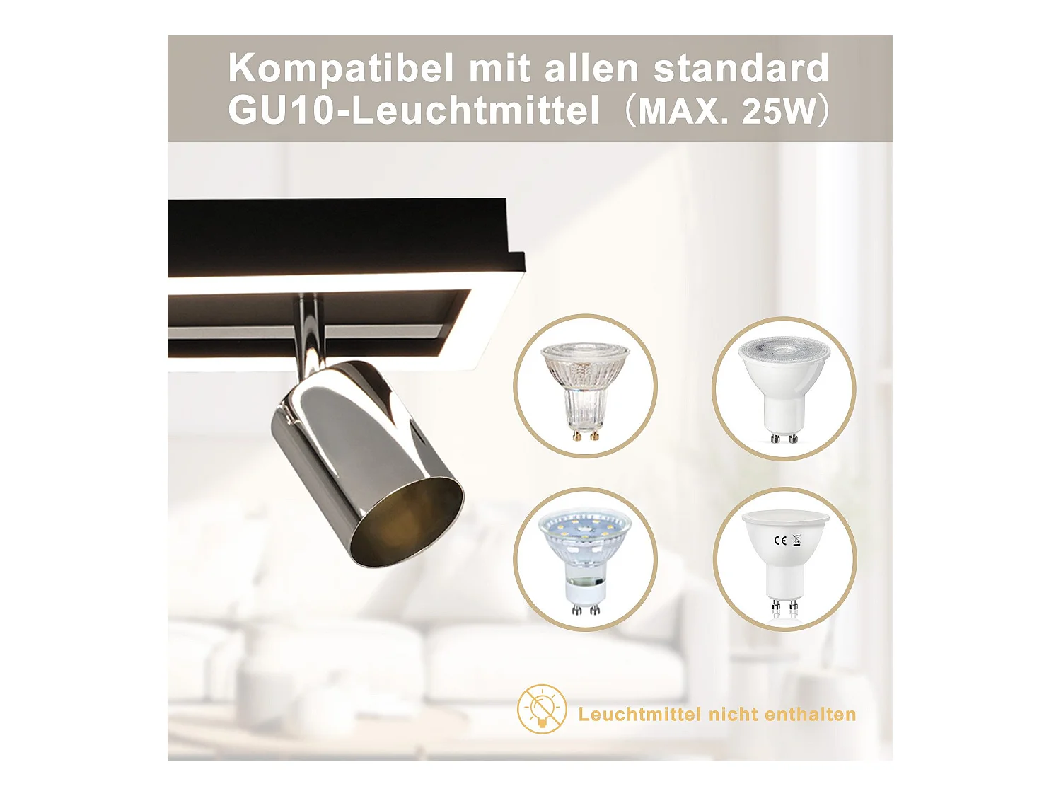 NETTLIFE 3-vlams LED plafondspot, zwart, GU10, verstelbaar, 15 W, warm wit