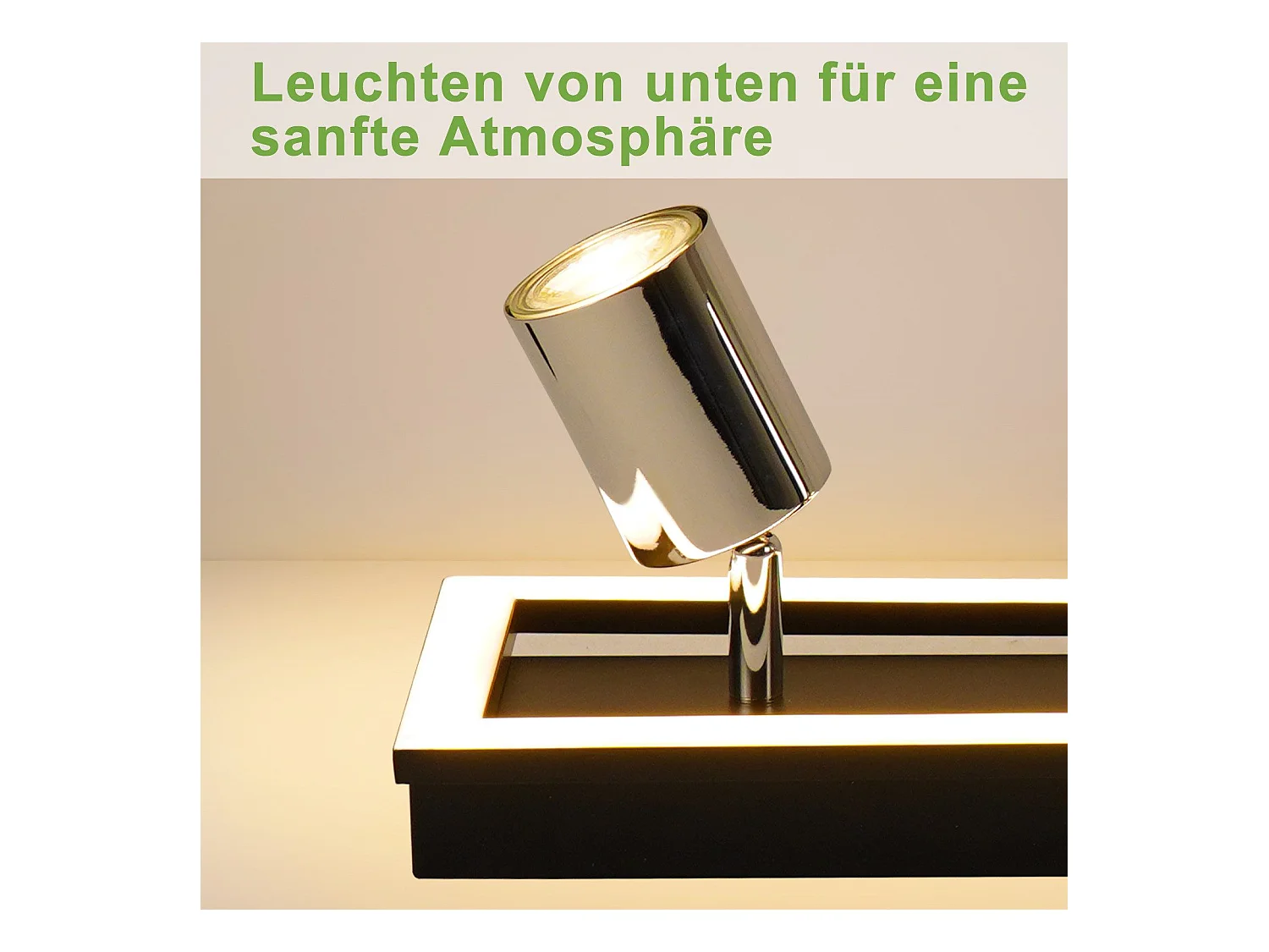 Spot de plafond LED NETTLIFE 4 flammes : spots de plafond GU10 orientables lampe de cuisine spot argenté 18W