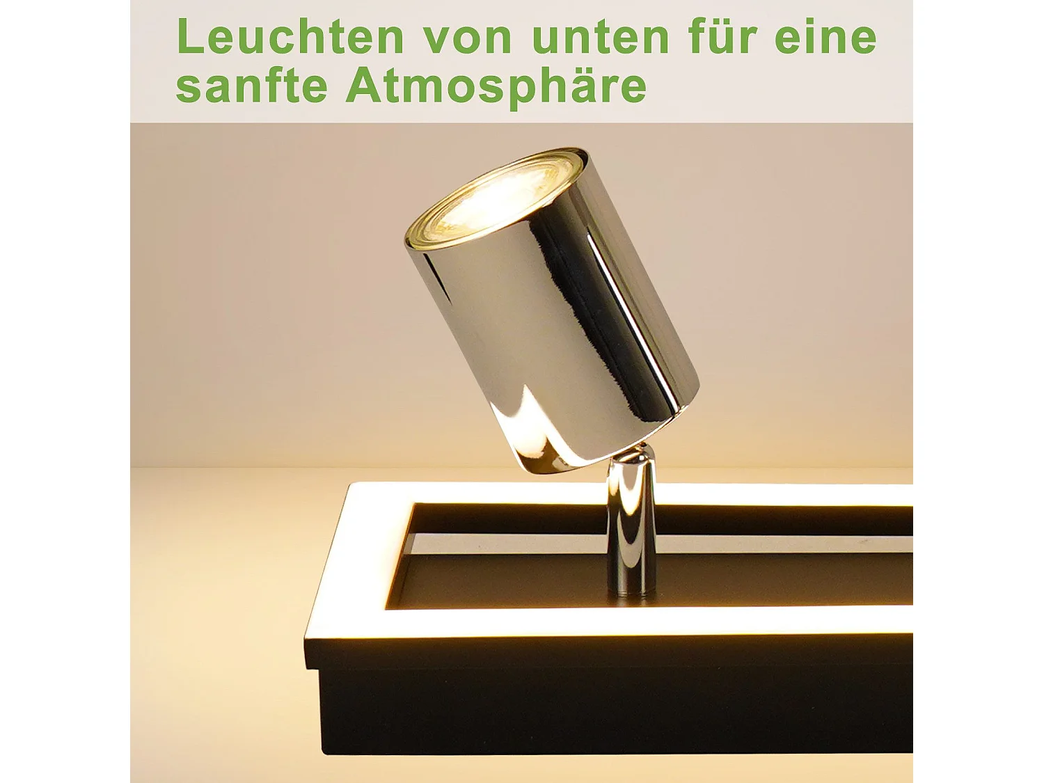 Spot de plafond LED NETTLIFE 4 flammes : spots de plafond GU10 orientables lampe de cuisine spot argenté 18W