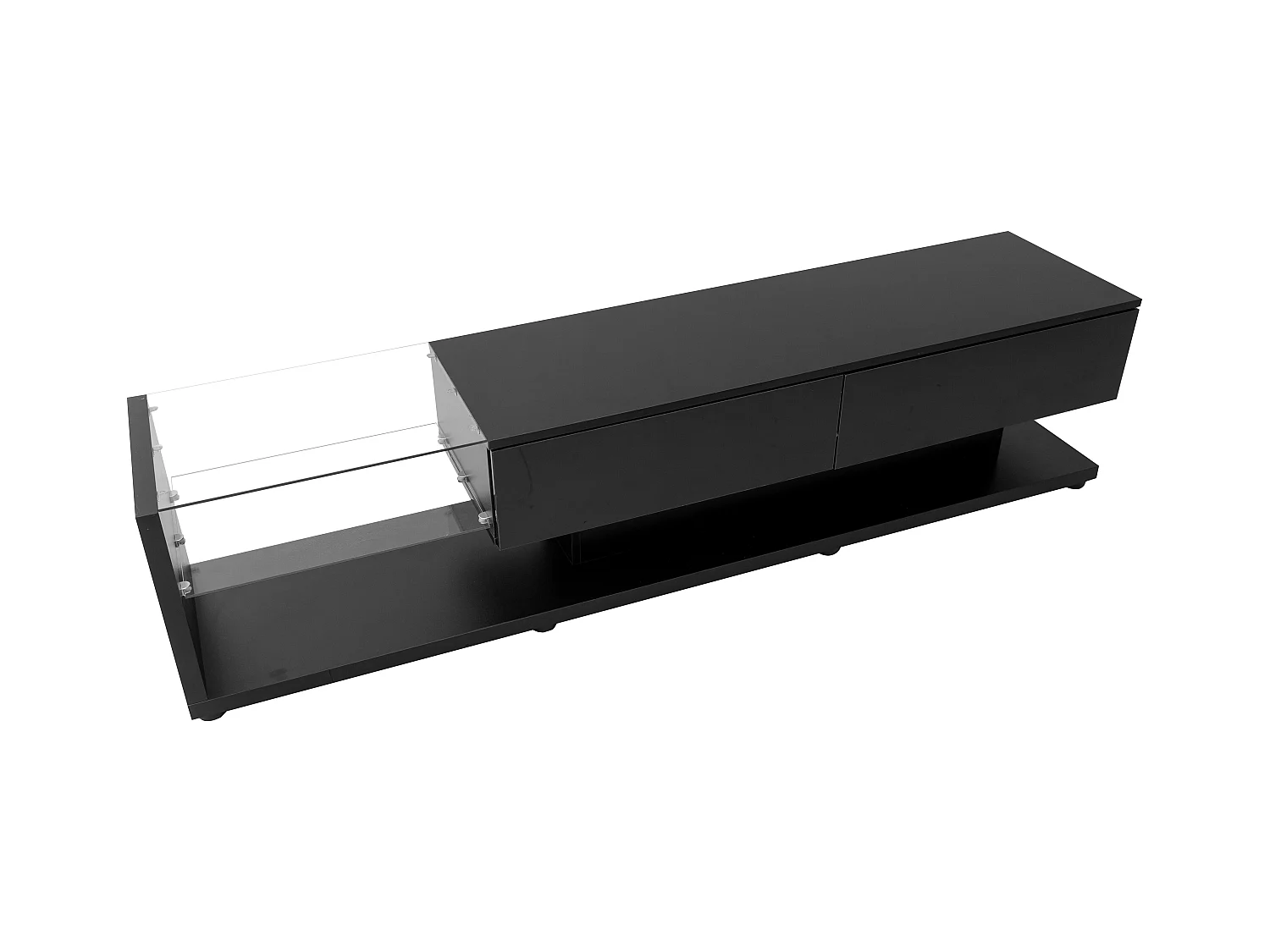 Meubles TV, buffets bas, meubles de salon brillants. Cloisons vitrées et éclairage LED variable. Il combine un style naturel et rustique avec un design moderne.