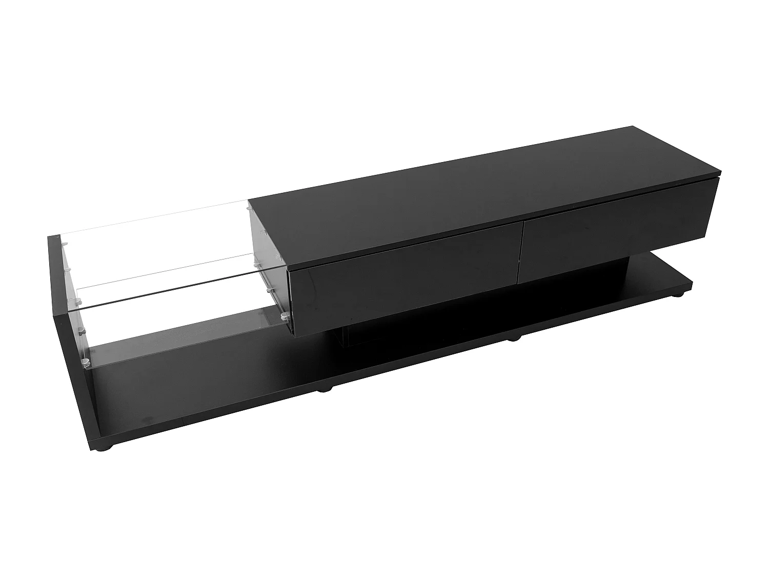 Meubles TV, buffets bas, meubles de salon brillants. Cloisons vitrées et éclairage LED variable. Il combine un style naturel et rustique avec un design moderne.