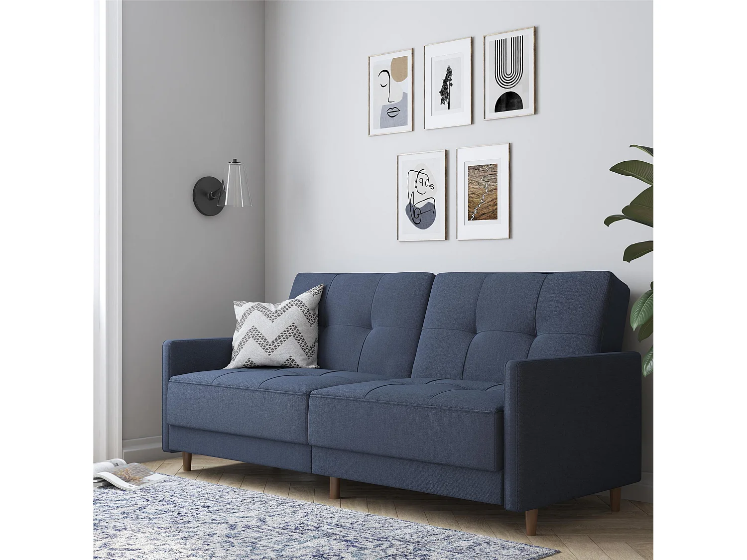 Andora | Canapé-lit en bleu marine