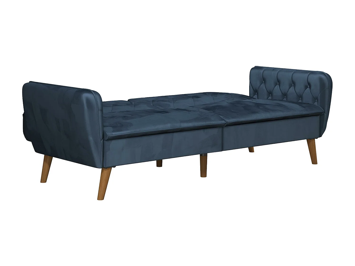 Sofá Cama 3 Plazas en Terciopelo Azul