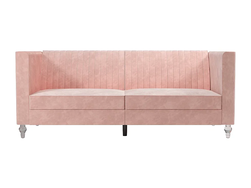 Arabelle | Canapé-lit 3 places en velours rose