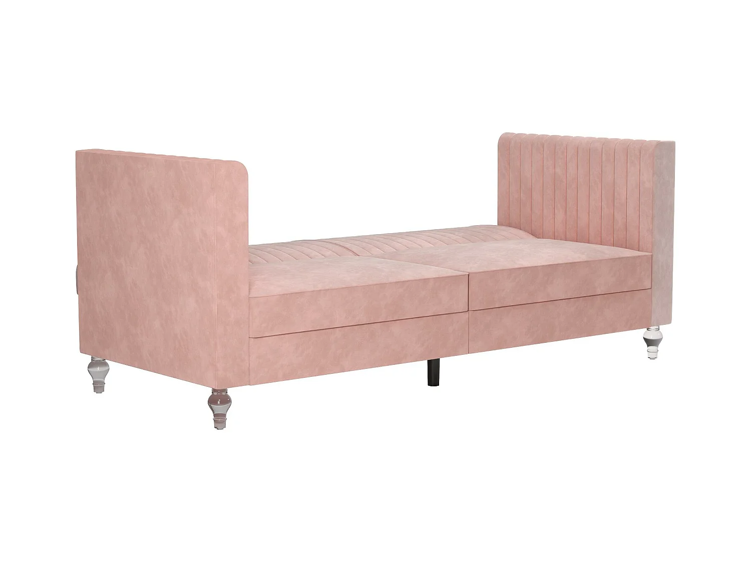 Arabelle | Canapé-lit 3 places en velours rose