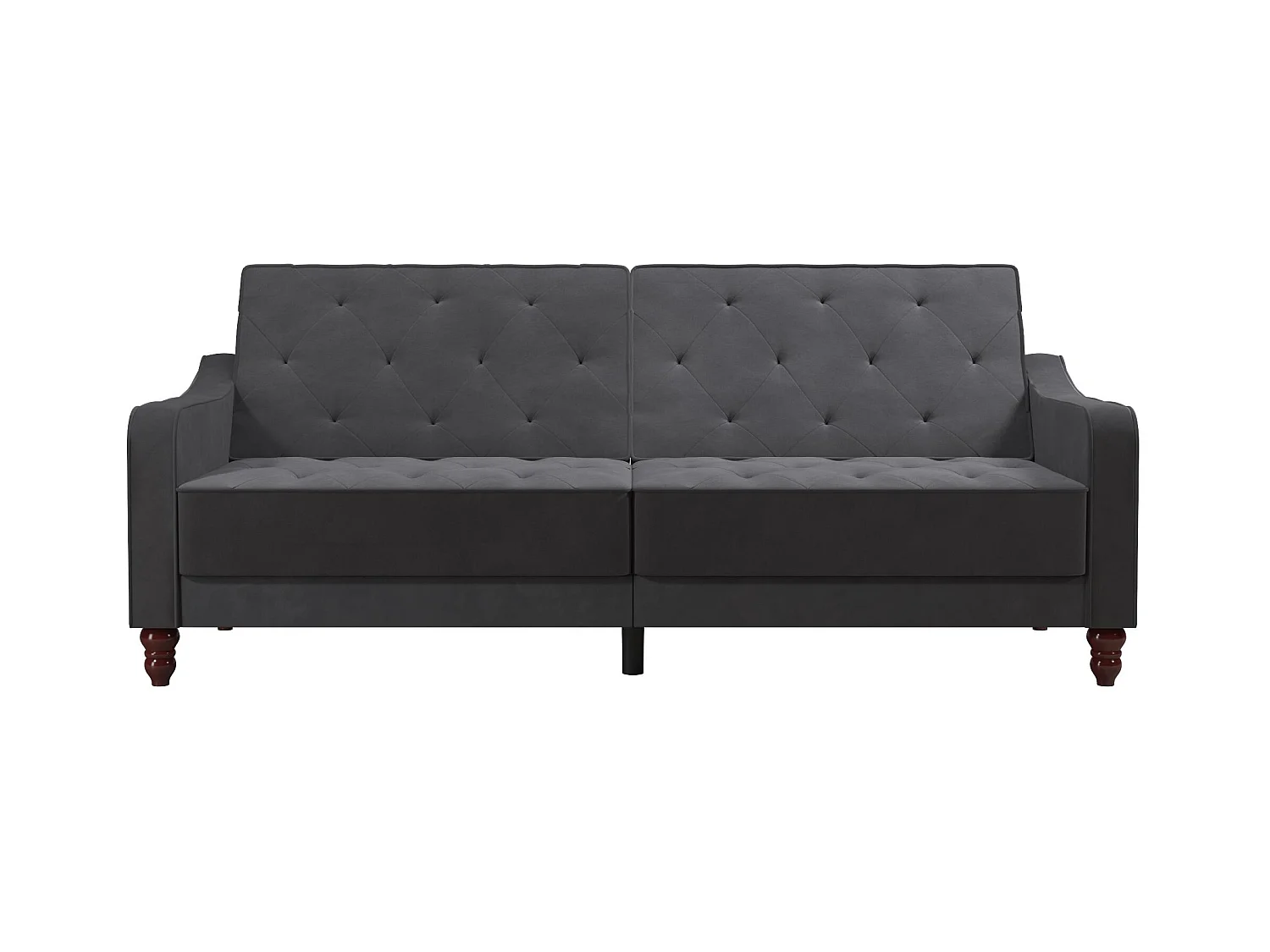 Vintage Tufted | Canapé-lit 3 places en gris velours