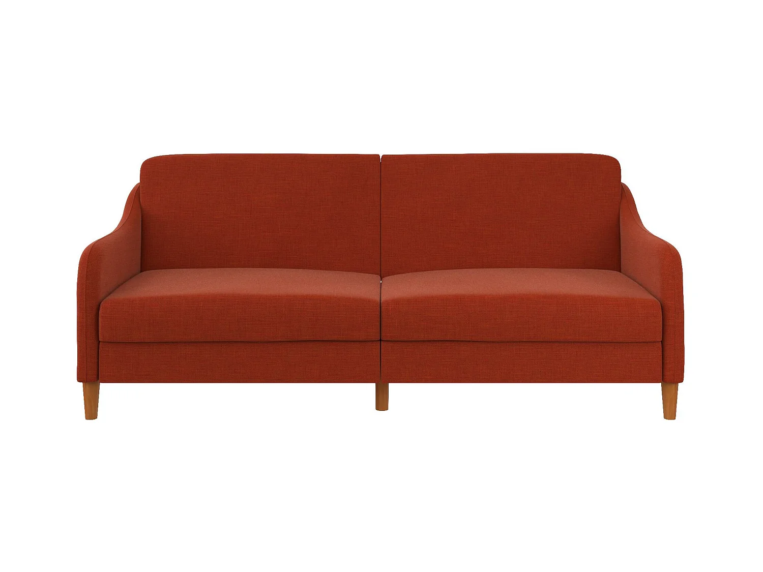 Jasper | Canapé-lit 3 places en lin orange