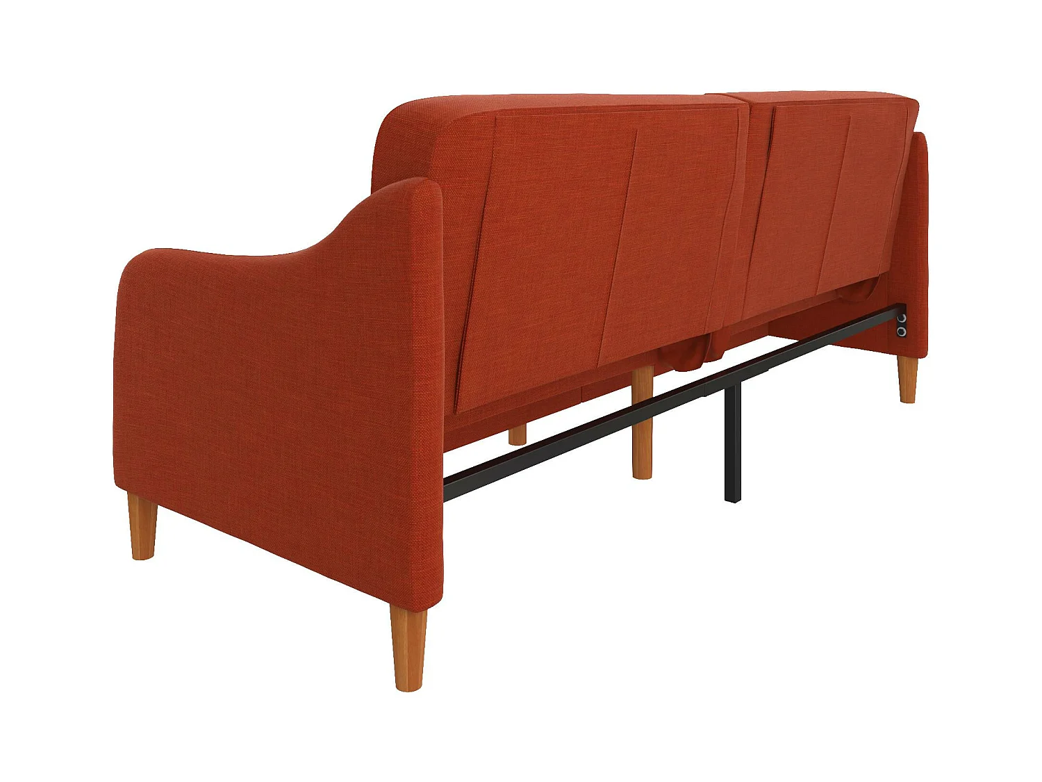 Jasper | Canapé-lit 3 places en lin orange