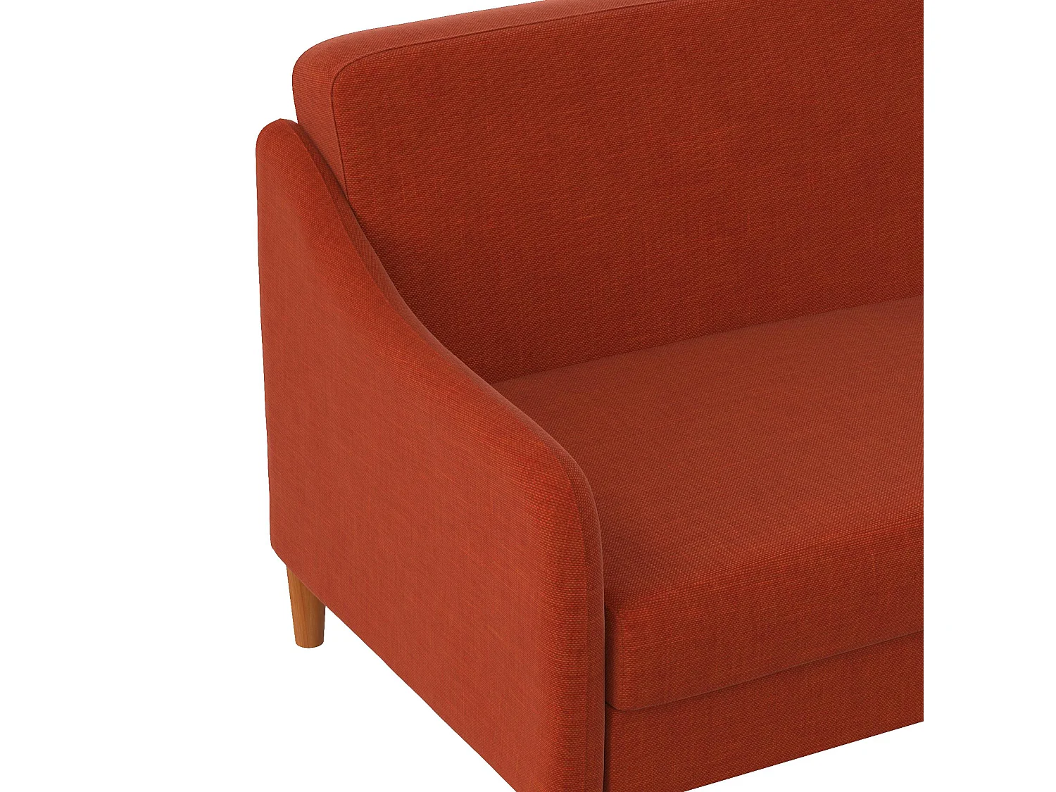 Jasper | Canapé-lit 3 places en lin orange