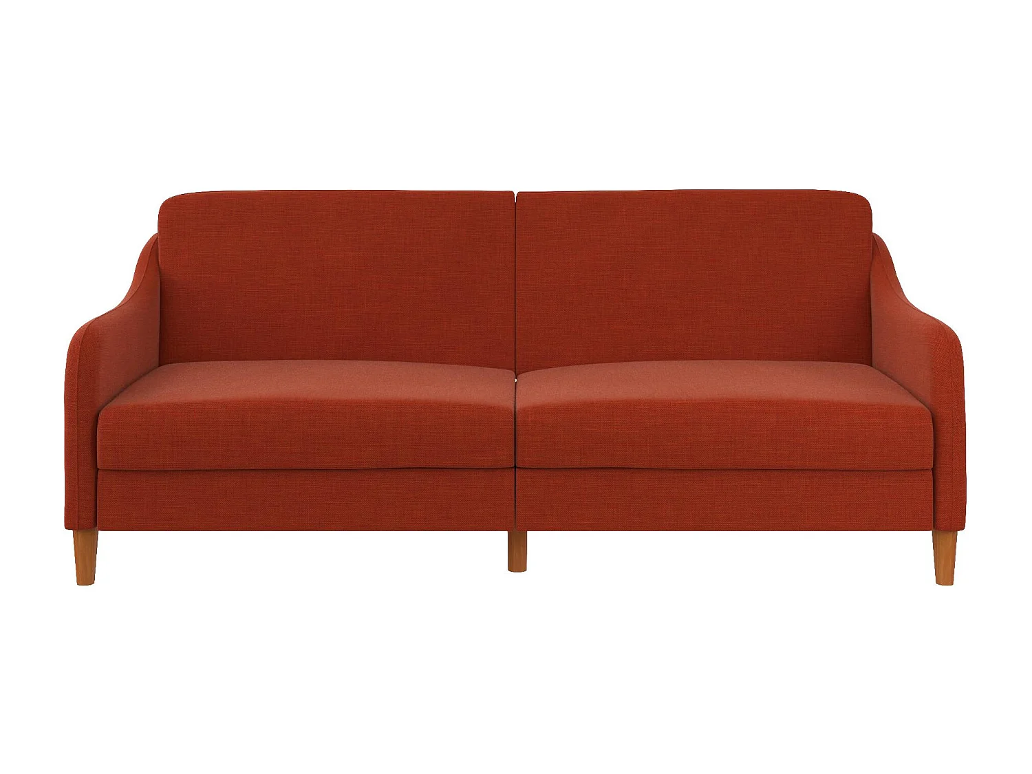 Jasper | Canapé-lit 3 places en lin orange