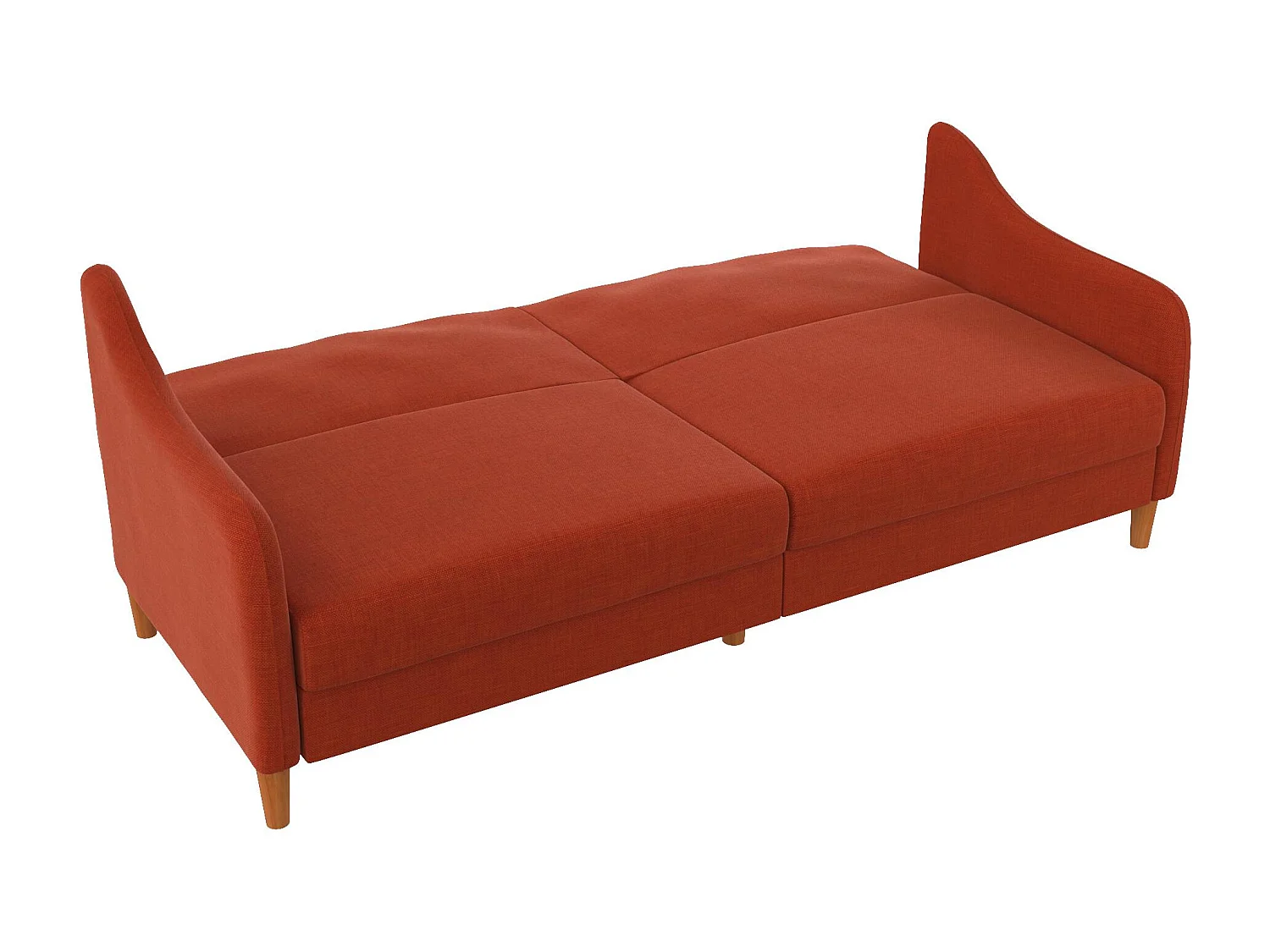 Jasper | Canapé-lit 3 places en lin orange