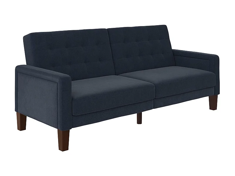 Porter | Canapé lit 3 places en lin bleu marine