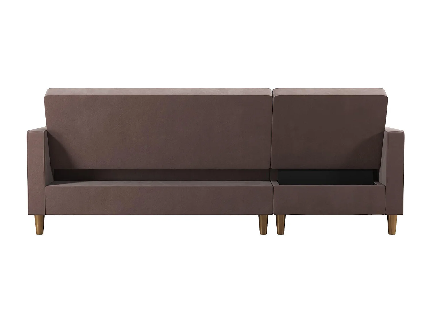 Liberty | Canapé-lit 3 places avec chaise longue en tissu rose