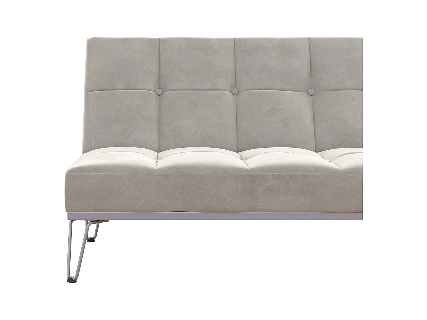 Elle | Canapé-lit 3 places en gris velours