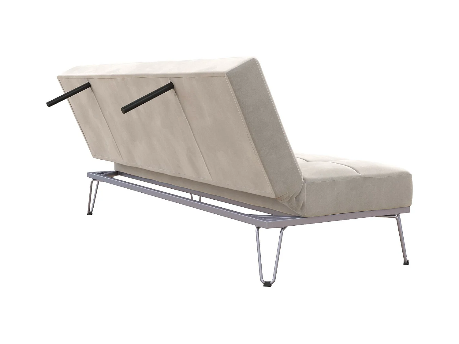 Elle | Canapé-lit 3 places en gris velours