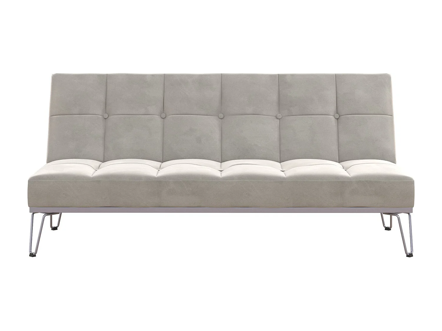 Elle | Canapé-lit 3 places en gris velours