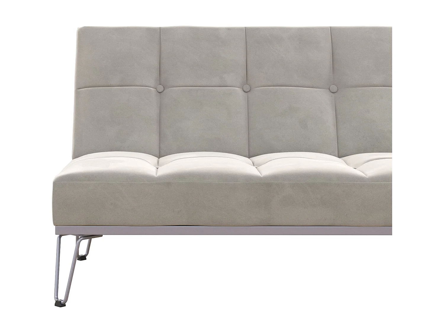 Elle | Canapé-lit 3 places en gris velours