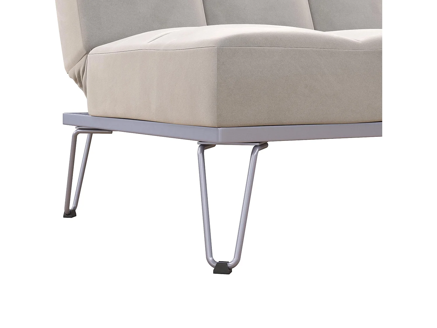 Elle | Canapé-lit 3 places en gris velours