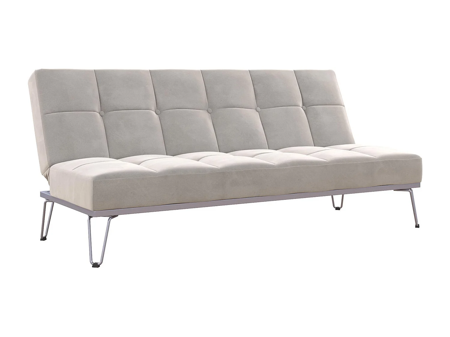 Elle | Canapé-lit 3 places en gris velours