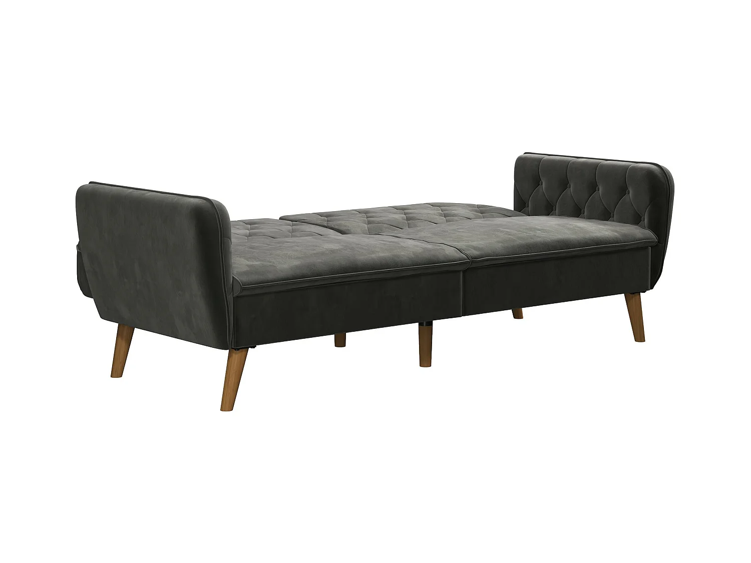 Sofá Cama 3 Plazas en Terciopelo Gris