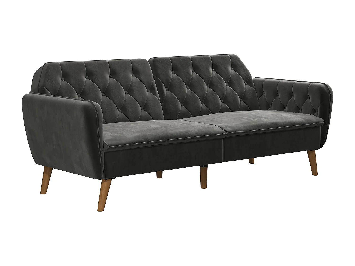 Tallulah | Canapé-lit 3 places en gris velours